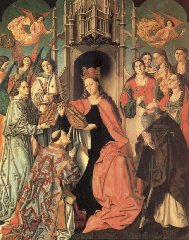 unknow artist San Ildefonso receiving the chasuble oil painting image